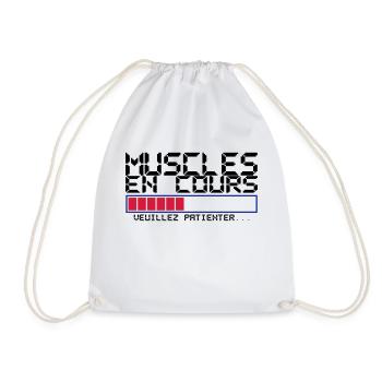 muscles en cours citation - Sac de sport léger - blanc - Devant