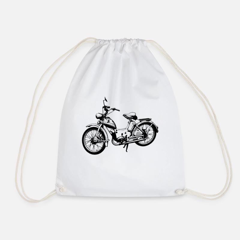 Moped Simson SR 2 - Drawstring Bag - white