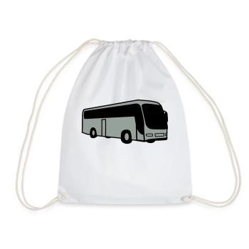 bus Busfahrer - Turnbeutel - Weiß - Vorne