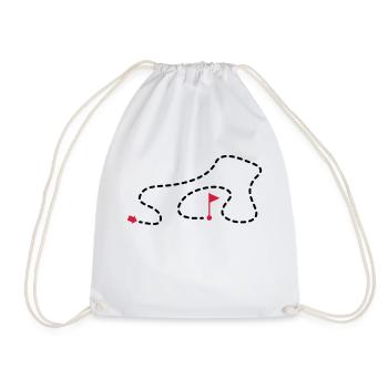 route_1f2 - Drawstring Bag - white - Front