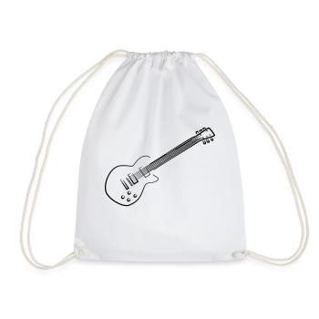 E-Gitarre - Turnbeutel - Weiß - Vorne