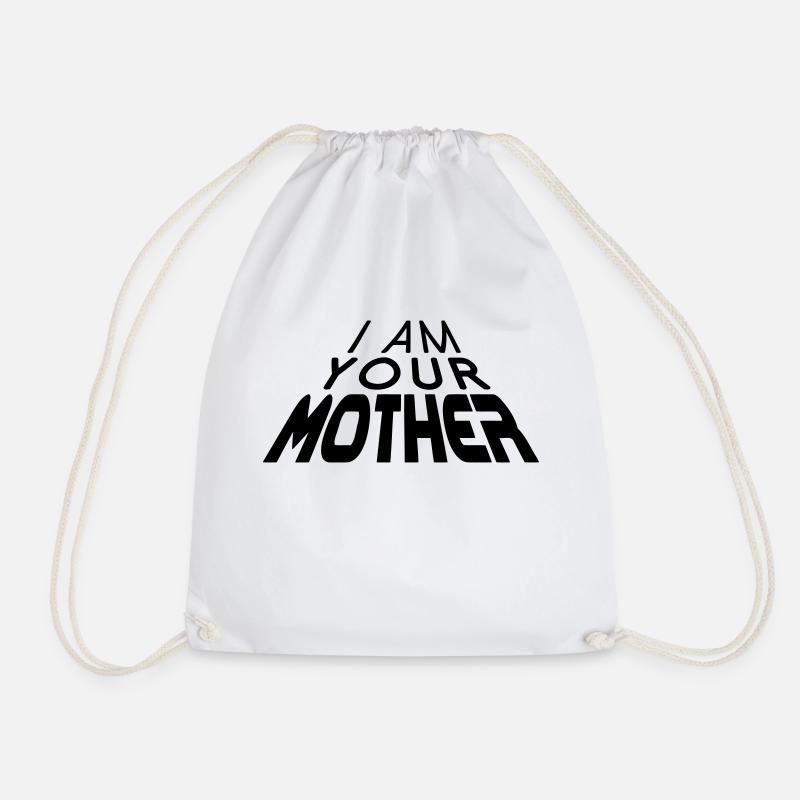 I am your MOTHER 3D big (1c) - Drawstring Bag - white