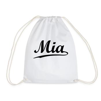 mia - Drawstring Bag - white - Front