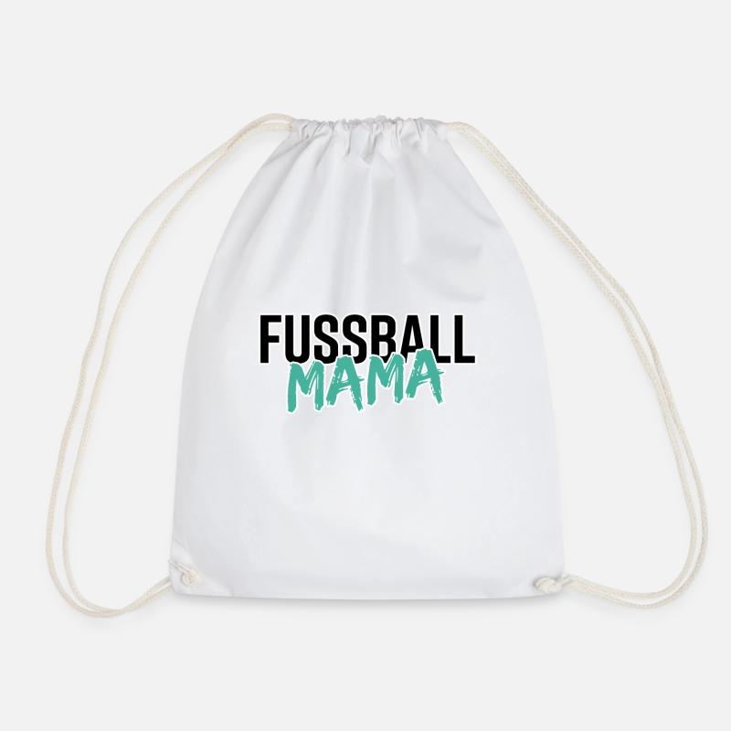 Fußball Mama Fan Geschenk - Turnbeutel - Weiß