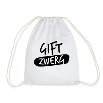 gift zwerg - Turnbeutel - Weiß - Vorne
