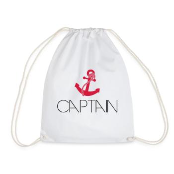 Captain Cool Anchor Logo - Turnbeutel - Weiß - Vorne