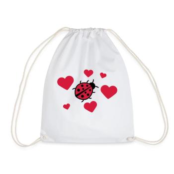 Petite coccinelle doux mignon - Sac de sport léger - blanc - Devant