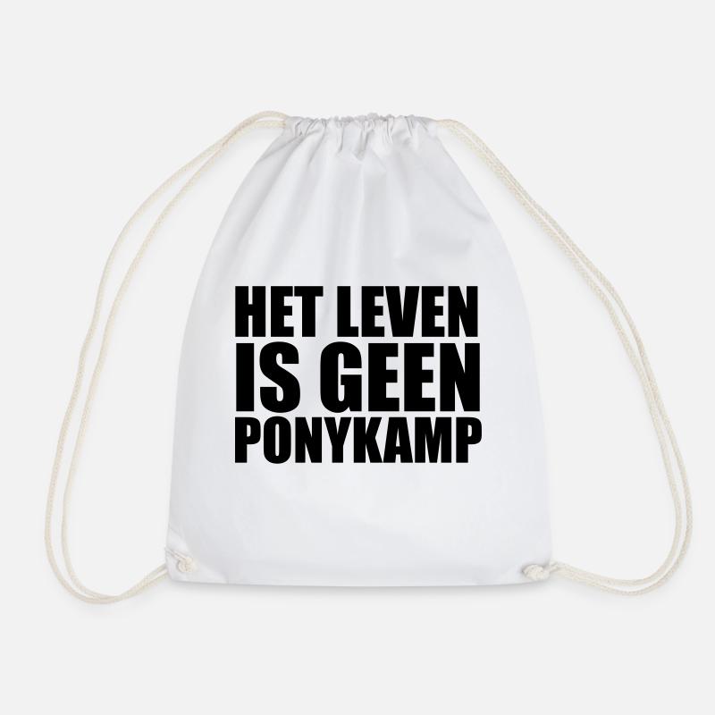 Het Leven is geen Ponykamp - Turnbeutel - Weiß