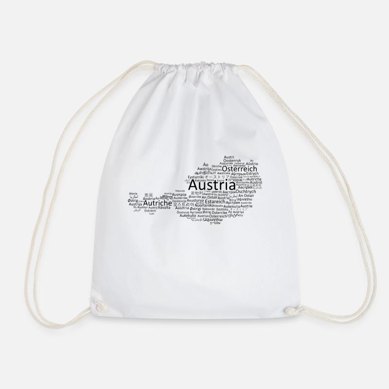 austria - Drawstring Bag - white