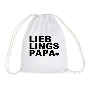 Lieblings Papa - Vater - Papi - Bester Papa - Turnbeutel - Weiß - Vorne
