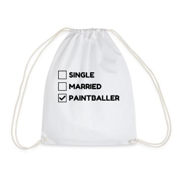 Paintball - Paintballer - Airsoft - Sport - Winner - Drawstring Bag - white - Front