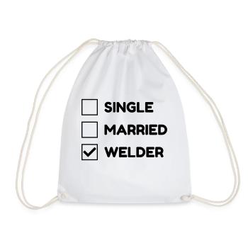 Welding Welder Schweißer Soudage Soudeur - Drawstring Bag - white - Front