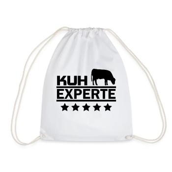 Kuh Experte - Turnbeutel - Weiß - Vorne