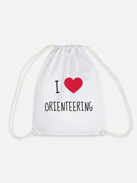 Orienteering / Orienteer / Orientierungslauf - Turnbeutel - Weiß