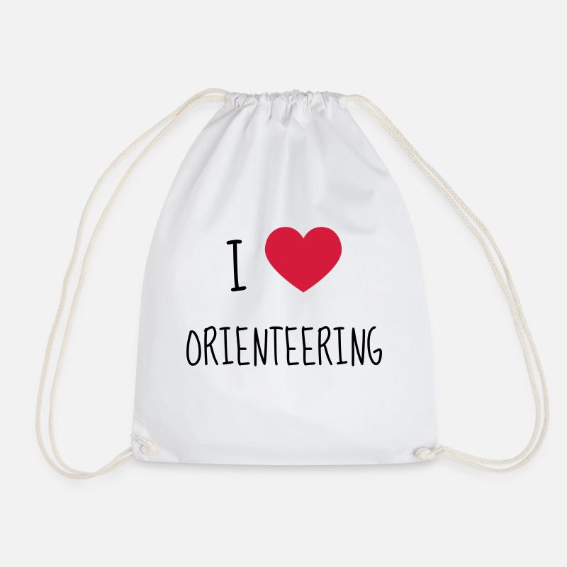Orienteering / Orienteer / Orientierungslauf - Turnbeutel - Weiß