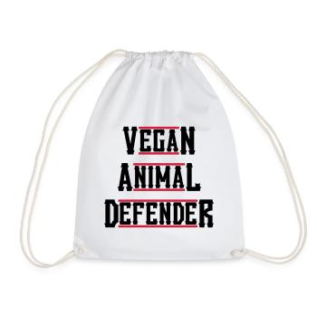 VEGAN ANIMAL DEFENDER western - Sac de sport léger - blanc - Devant