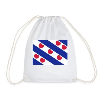 Flagge von Friesland - Turnbeutel - Weiß - Vorne