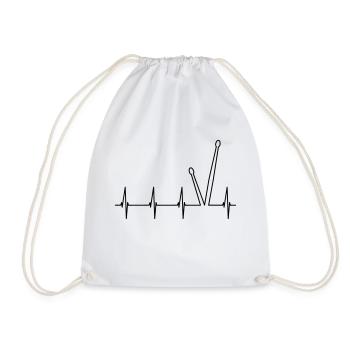Battements de cœur de pilons, amour des tambours - Sac de sport léger - blanc - Devant