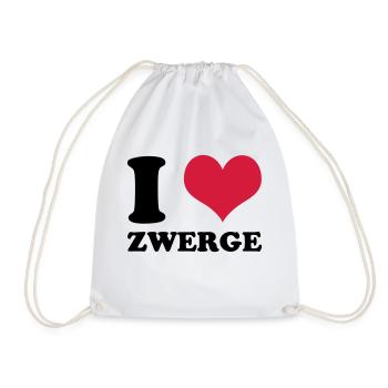 I Love Zwerge - Turnbeutel - Weiß - Vorne