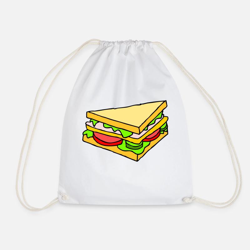 Sandwich / Stulle/ Belegtes Brot - Turnbeutel - Weiß