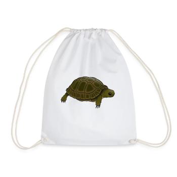 Tortoise - Drawstring Bag - white - Front