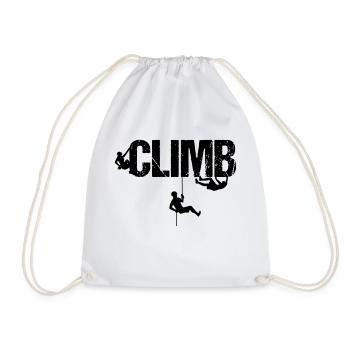 Climbing, sport, climb, climbing, hobby, bouldering - Drawstring Bag - white - Front