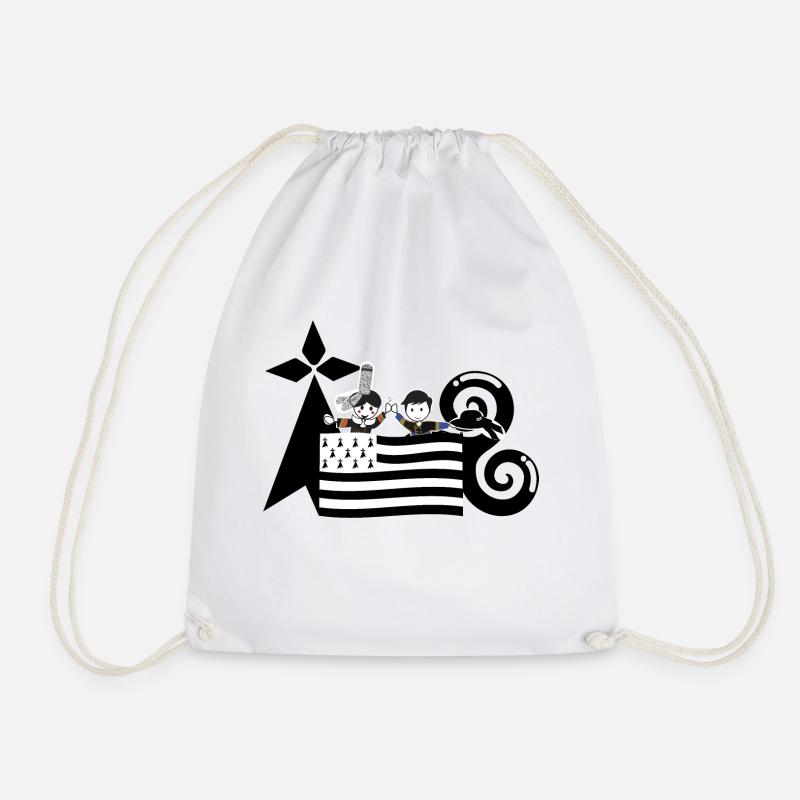 Brittany set - Drawstring Bag - white