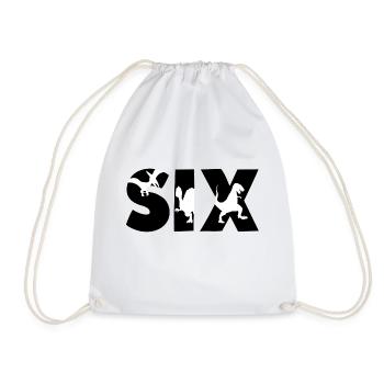 SIX Years Dinosaur Kids T-Rex - Drawstring Bag - white - Front