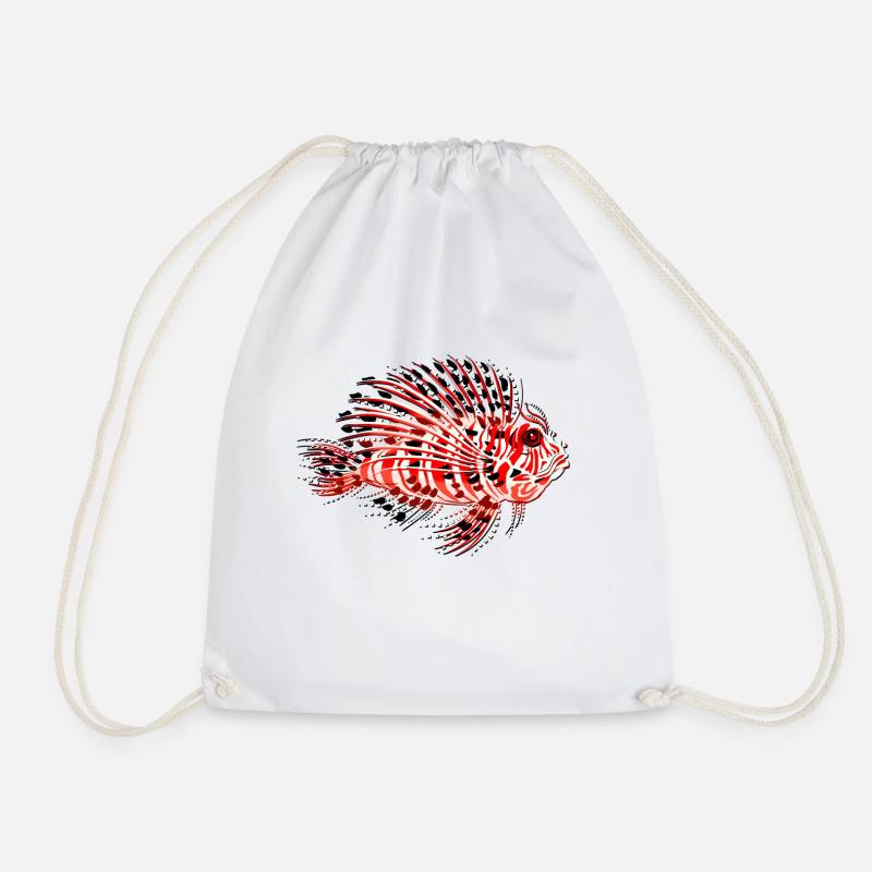 Lionfish Devilfish - Turnbeutel - Weiß