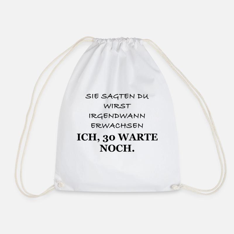 30. Geburtstag - Turnbeutel - Weiß