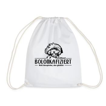 Bolonka Zwetna - "Bolonkafiziert" - Turnbeutel - Weiß - Vorne