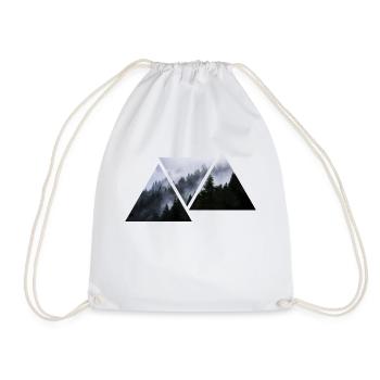 Fir forest and cloud Alps leewarddesign - Drawstring Bag - white - Front