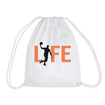 Basketball Idée De Cadeau De Basket Ball - Sac de sport léger - blanc - Devant