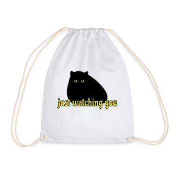 black cat is watching you - Turnbeutel - Weiß - Vorne