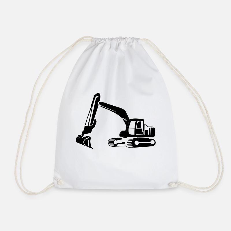 Bagger - Turnbeutel - Weiß