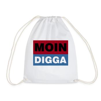 MOIN DIGGA - Turnbeutel - Weiß - Vorne
