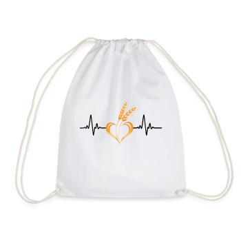 Love cereals with heart rate - Drawstring Bag - white - Front