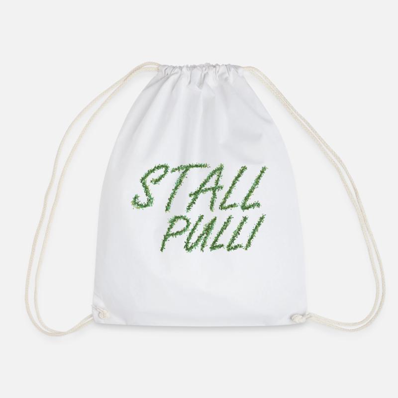Pferde Stall Pulli - Turnbeutel - Weiß