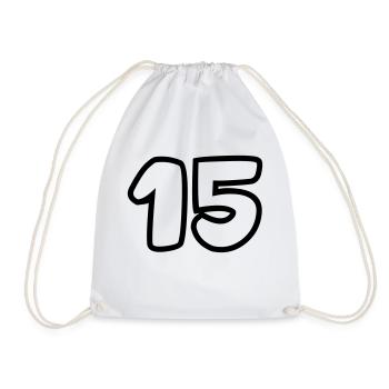 15 - Drawstring Bag - white - Front