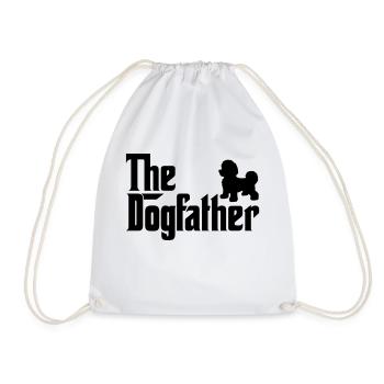 Bichon Frise Dogfather Dog Lover Godfather Style - Drawstring Bag - white - Front