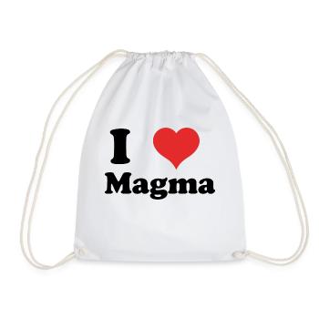 i love Magma - Turnbeutel - Weiß - Vorne