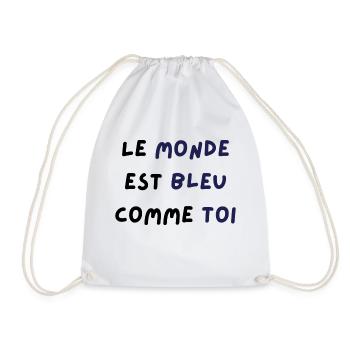 Le monde est bleu comme toi - Sac de sport léger - blanc - Devant