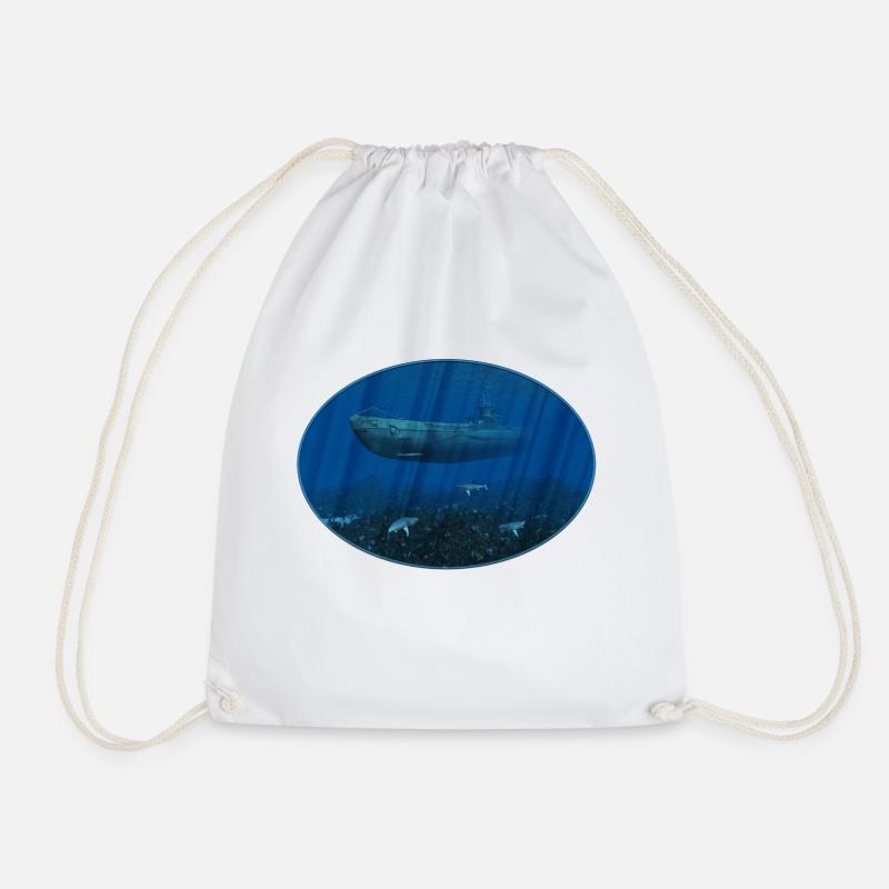 Submarine - Drawstring Bag - white