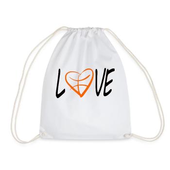 Aimer le basketball - Sac de sport léger - blanc - Devant