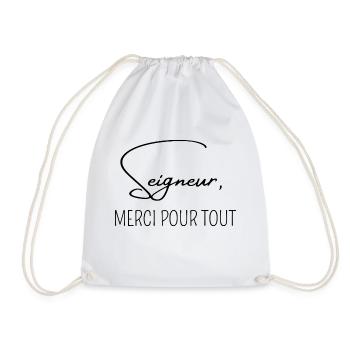 seigneur merci pour tout - Sac de sport léger - blanc - Devant