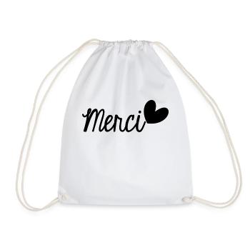 MERCI. THANKS. THANK YOU. ANNIVERSAIRE. NAISSANCE. - Sac de sport léger - blanc - Devant