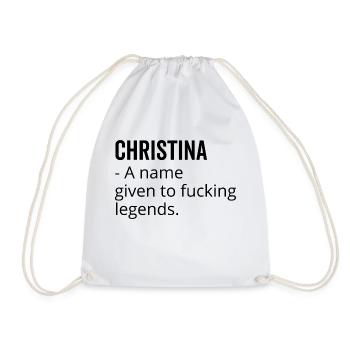 Christina un nom donné à Fucking Legends - Sac de sport léger - blanc - Devant