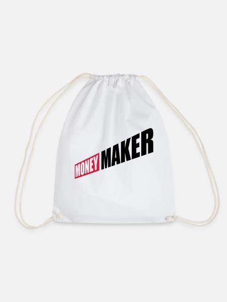 Unternehmer Money Maker Logo - Turnbeutel - Weiß