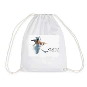 Piercing Through Minimal, Abstract - Drawstring Bag - white - Front