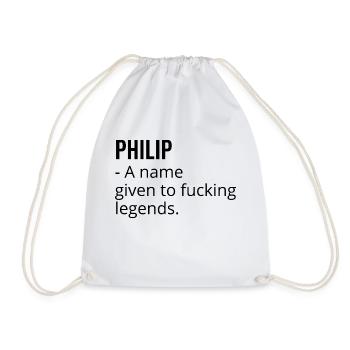 Philip ein Name für verdammte Legenden - Turnbeutel - Weiß - Vorne